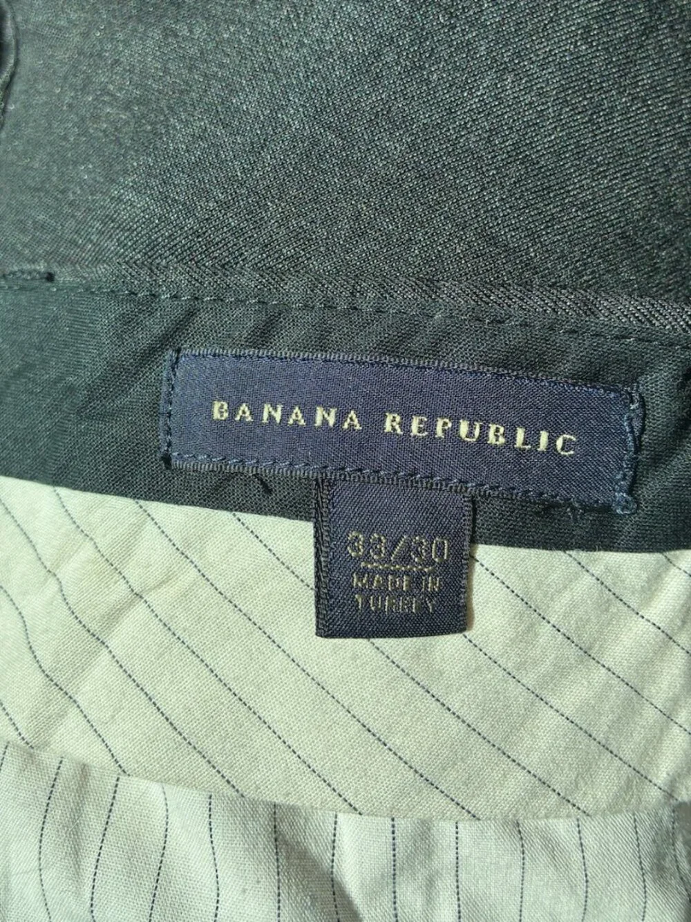 Banana Republic Men's Dark Gray Wool Pants - Size 33 X 30